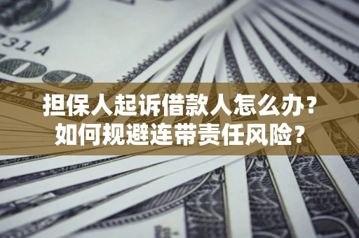 北京担保人起诉借款人怎么办？如何规避连带责任风险？