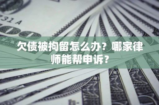 北京欠债被拘留怎么办？哪家律师能帮申诉？