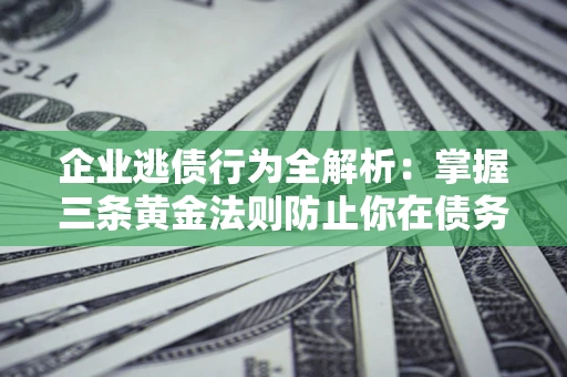 北京企业逃债行为全解析：掌握三条黄金法则防止你在债务乱局中“踩雷”